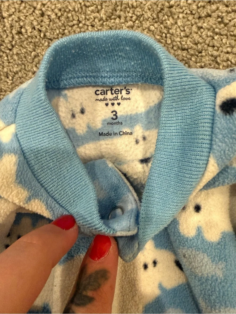 Carter's Mixed Baby Footie Pajama Set - Gray, Green, Blue, White